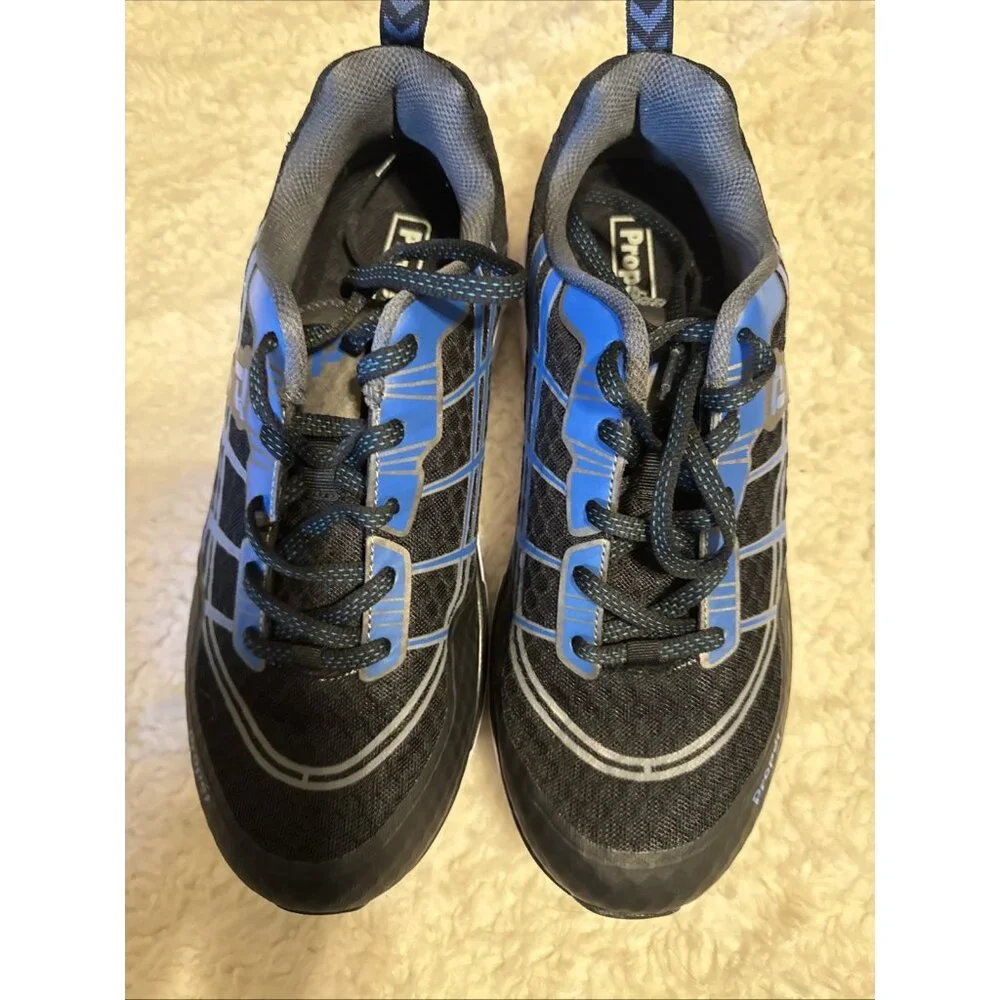 Propet Mens Sz 10.5W Ultra Black & Blue Sneakers Athletic Shoe NEW $130